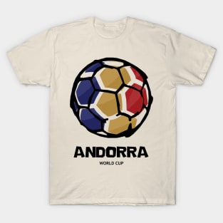 Andorra Football Country Flag T-Shirt